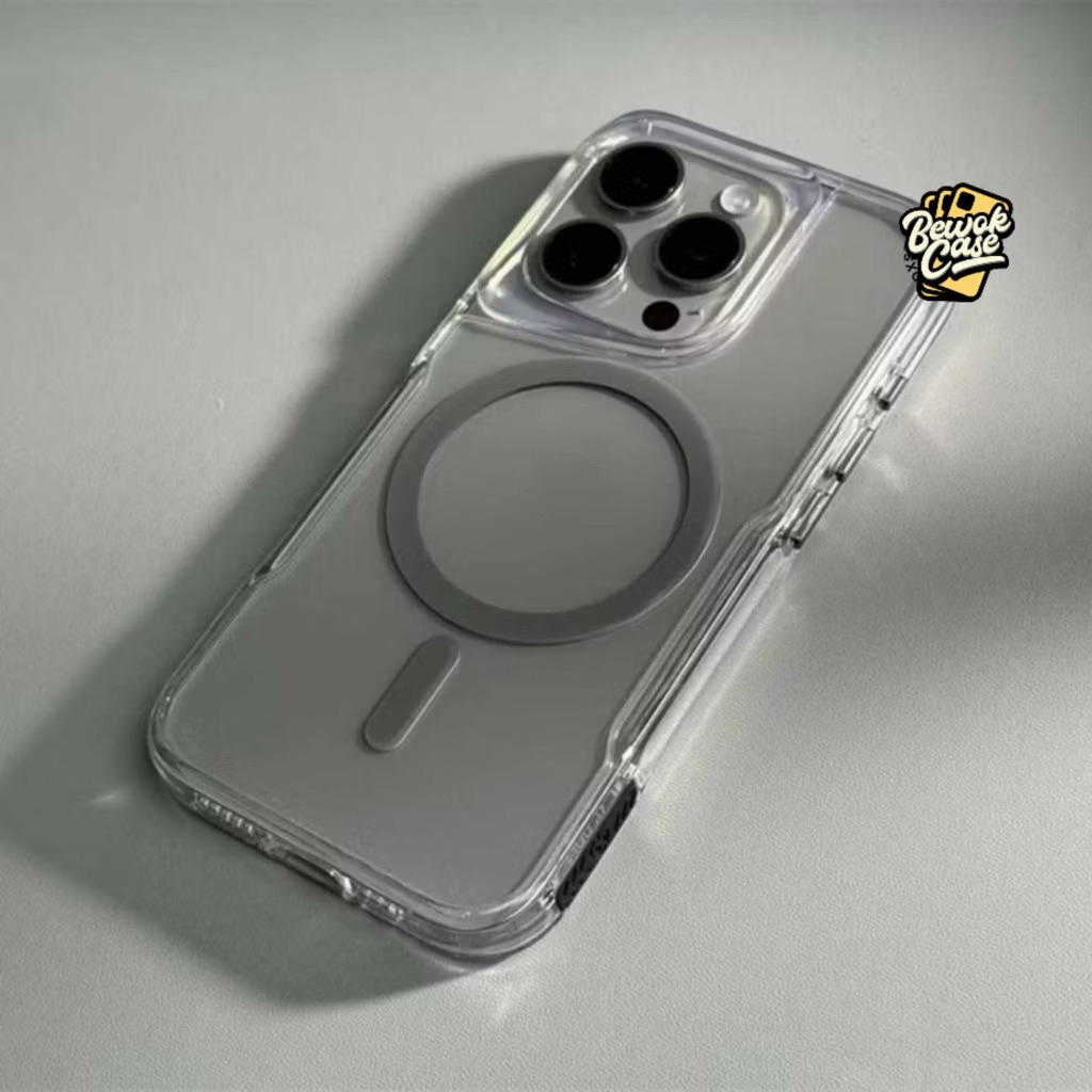 CRYSTAL CLEAR RING GREY MAGSAFE IPHONE CASE 11 12 13 14 15 16 17
