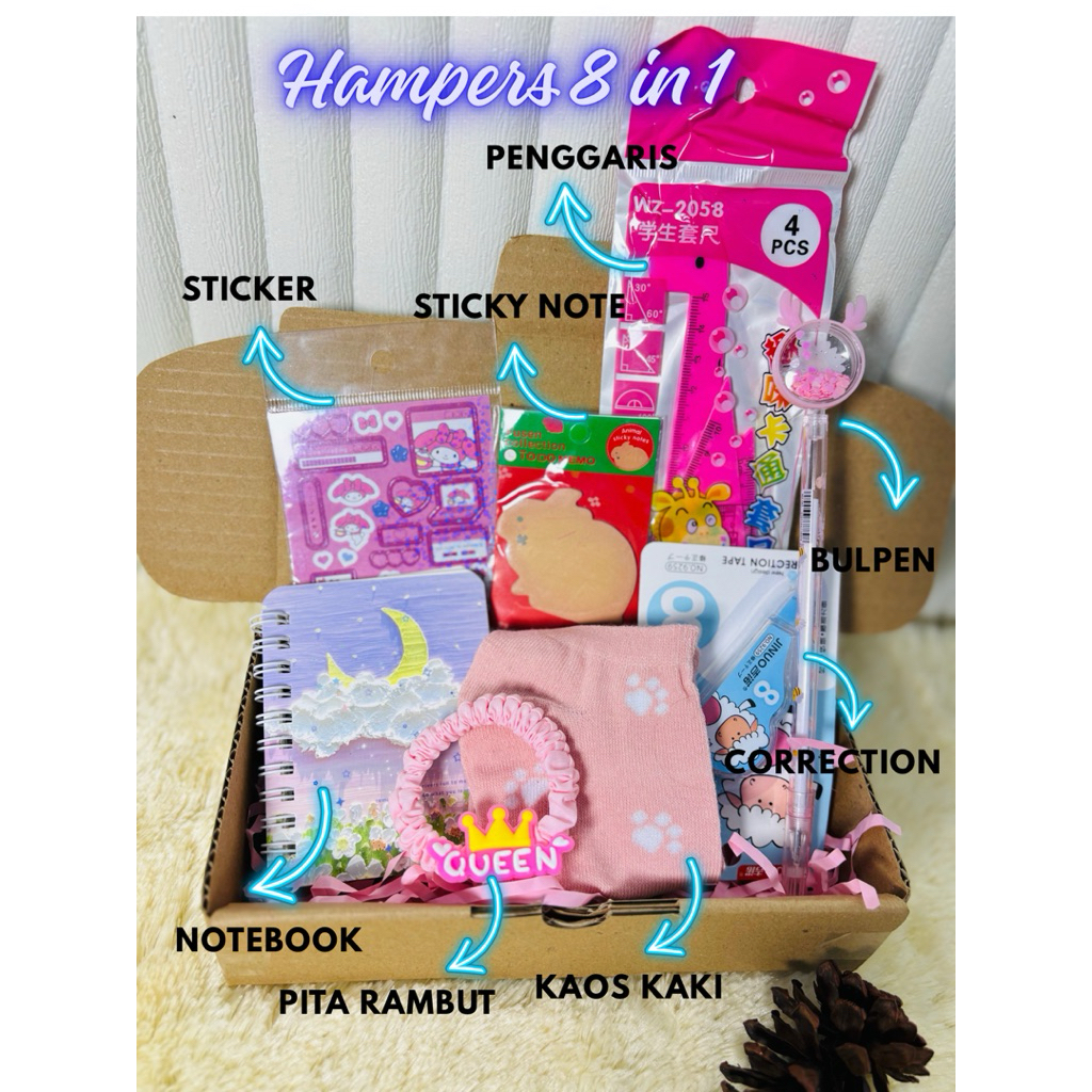 Haikina - SET ALAT TULIS LENGKAP / STATIONERY SEKOLAH UNTUK SOUVENIR HADIAH / HAMPERS KADO GIFT / HA