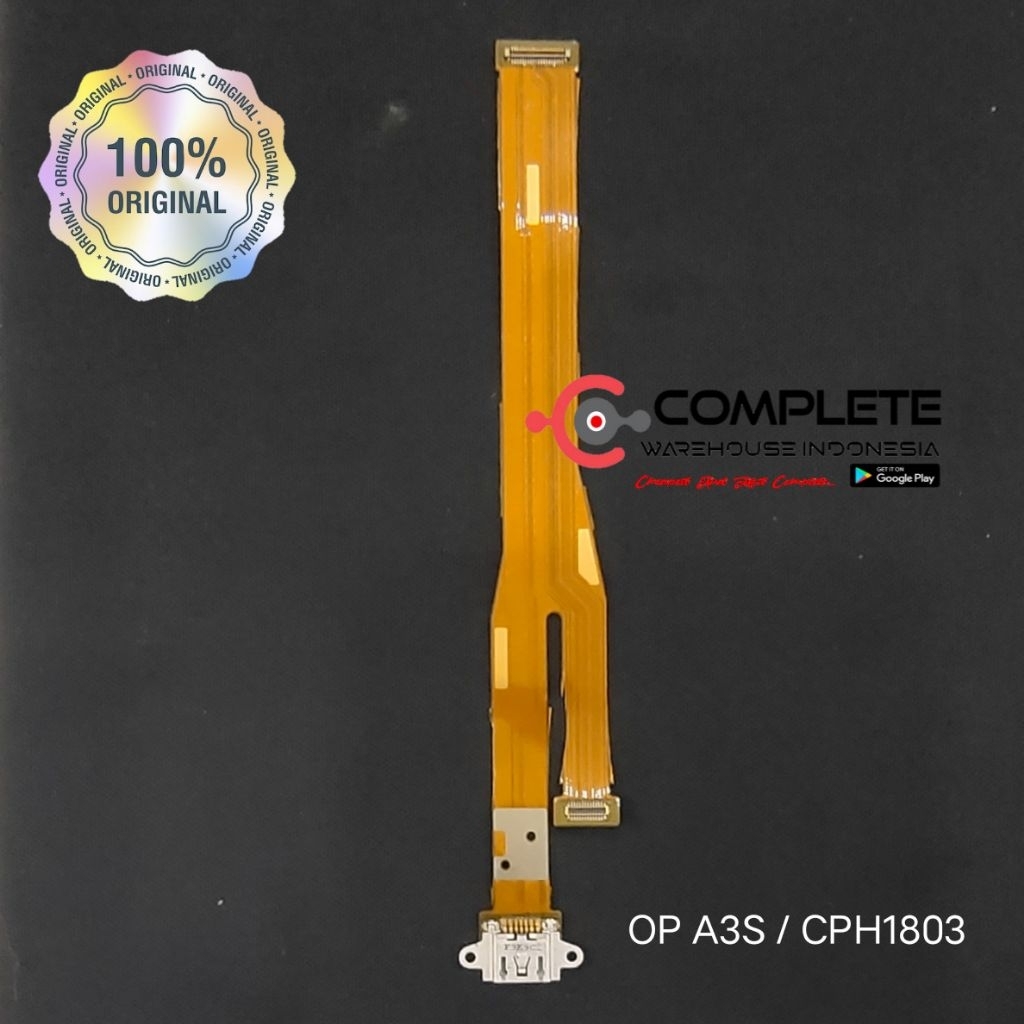 FLEXIBLE BOARD CAS OPPO A3S / CPH1803 / KONEKTOR CAS OPPO A3S / PCB BOARD CHARGER CPH1803 / OPPO A3S