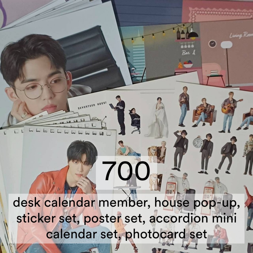 SEVENTEEN SEASON'S GREETINGS SG 2020 DESK CALENDAR MEMBER HOURSE POP-UP DIY STICKER SET POSTER SET A