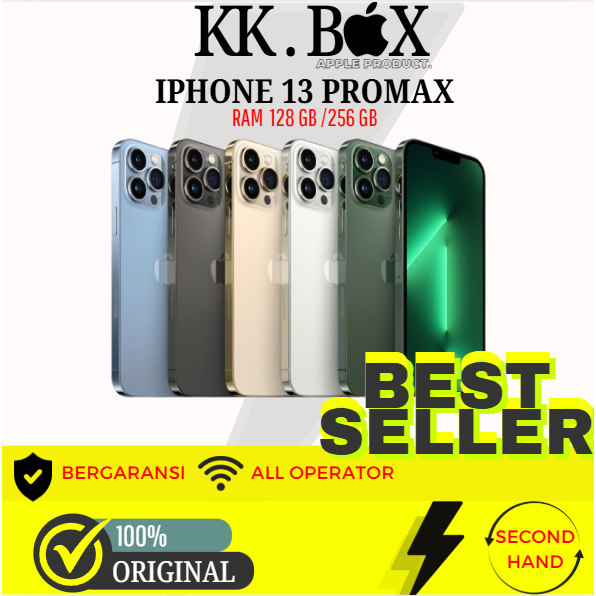 Apple iPhone 13 PRO MAX 128GB 256GB SECOND FULLSET MULUS ORIGINAL GARANSI