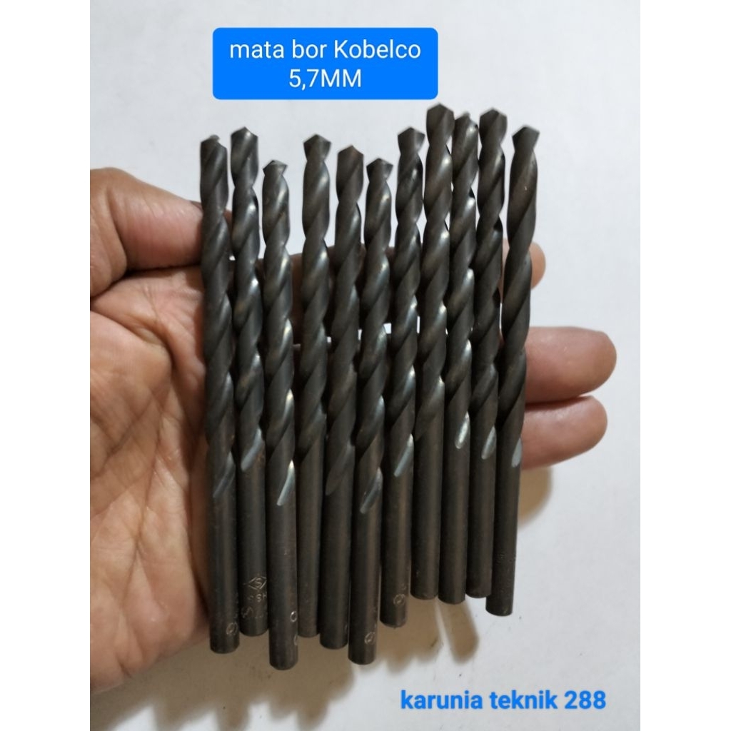 mata bor  besi dan stainless 5,7mm Kobelco bukan nachi