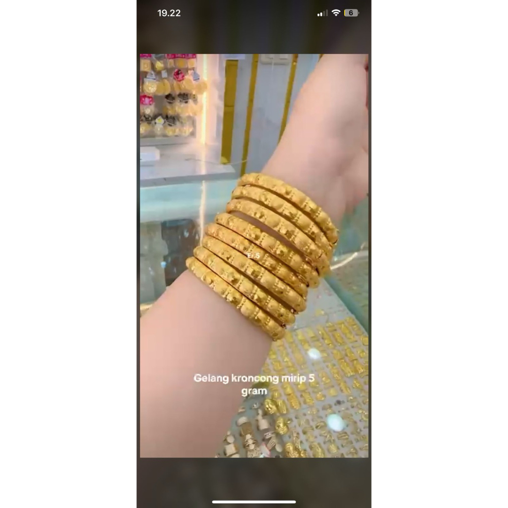 gelang keroncong mirip emas 5gram (dewasa)