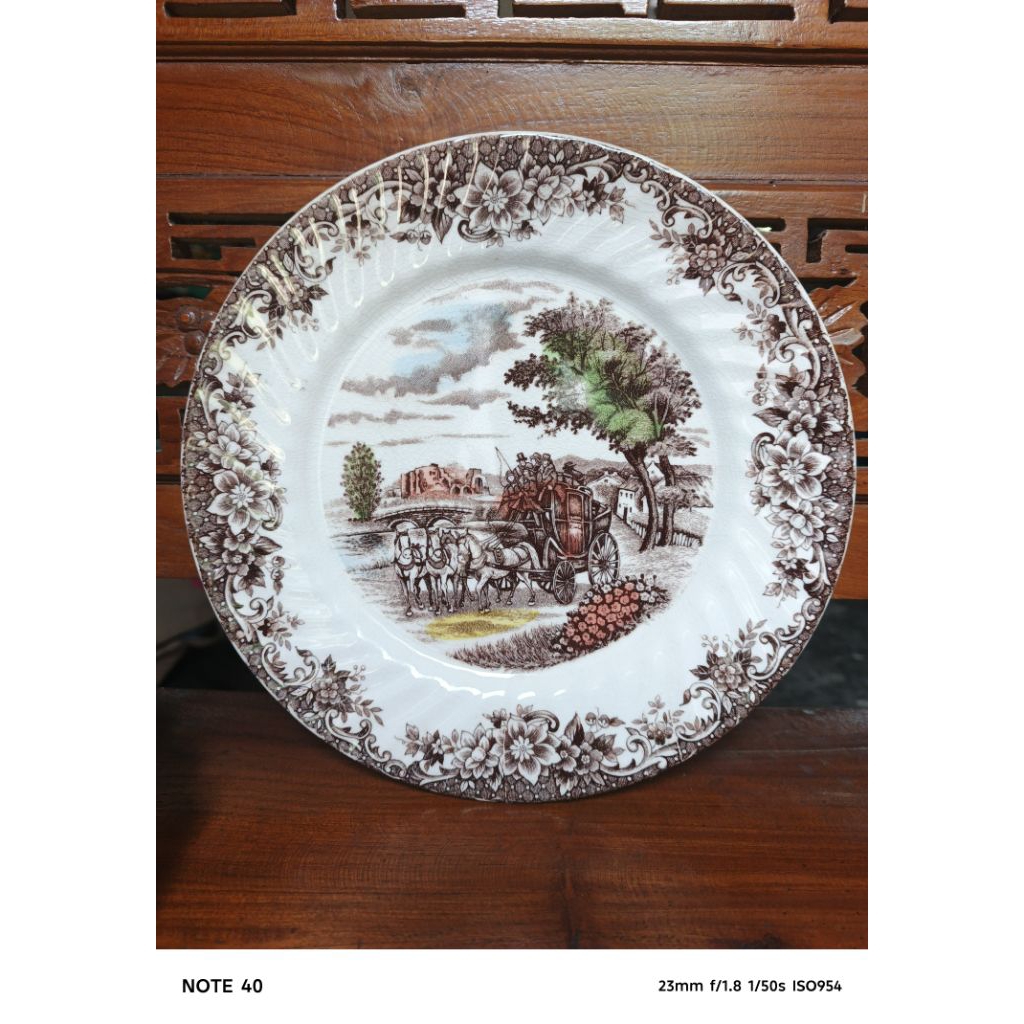 piring keramik eropa John & sons royal cariage antik vintage