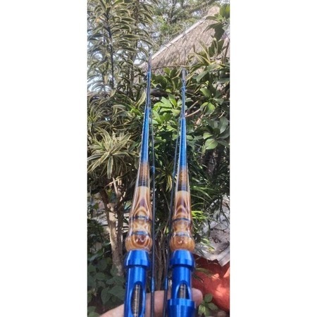 joran udang costume kostume  biru galah gagang jati belanda