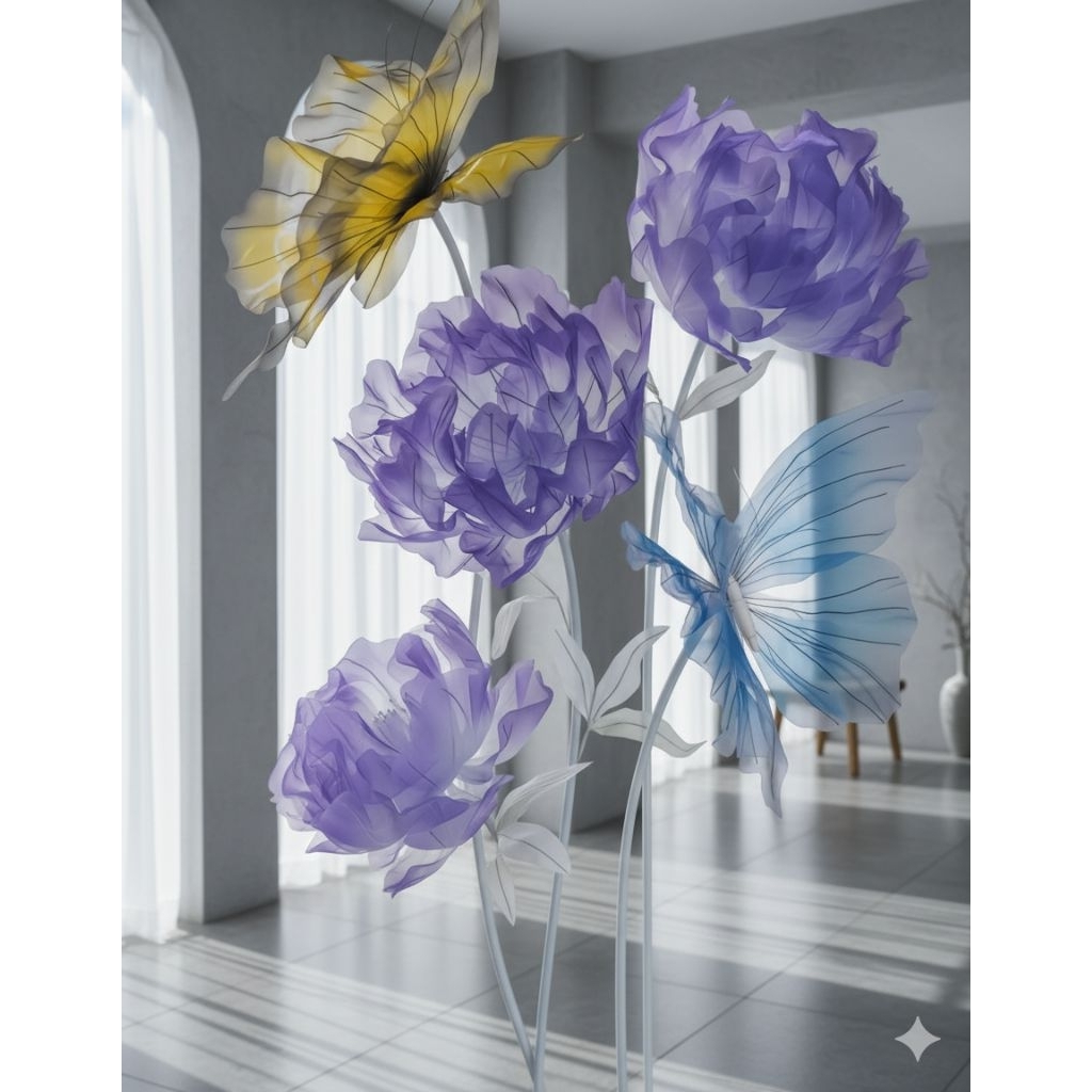 Giant flower/Jumbo flower Peony bunga jumbo tanaman palsu gradasi dekorasi lamaran pernikahan paket 