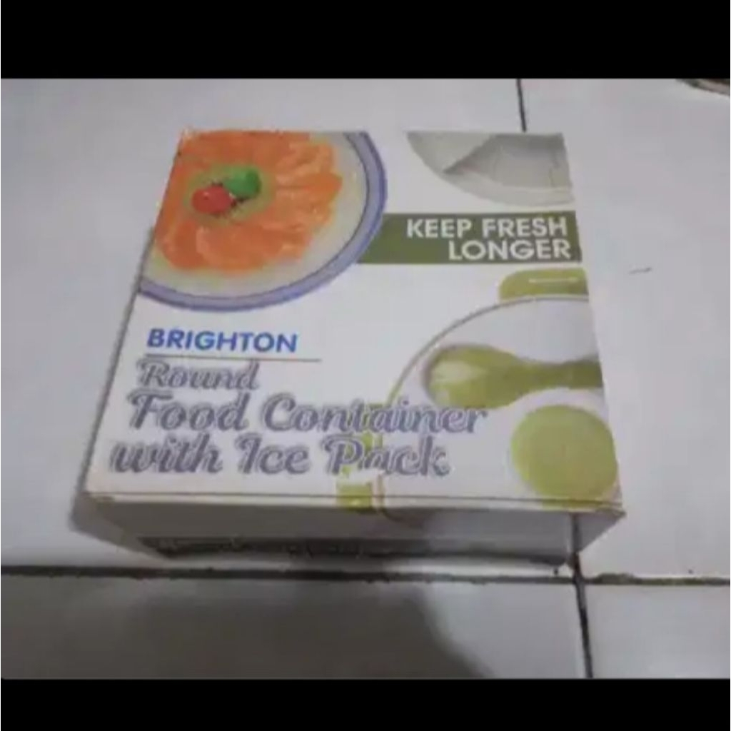 Tempat buah merk brighton, ada pendinginnya=dibagian tutupnya berisi air yg harus dibekukan dulu + a