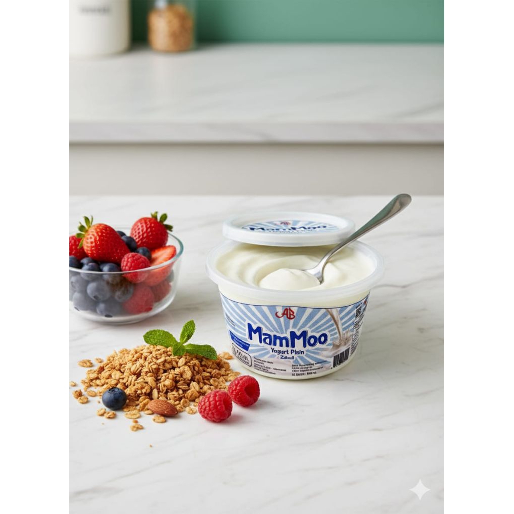 MamMoo Yogurt Plain 500ml / Yogurt Zabadi/Zabadi/Tanpa Air dan Gula / Probiotic Yogurt / YOGHURT MUR