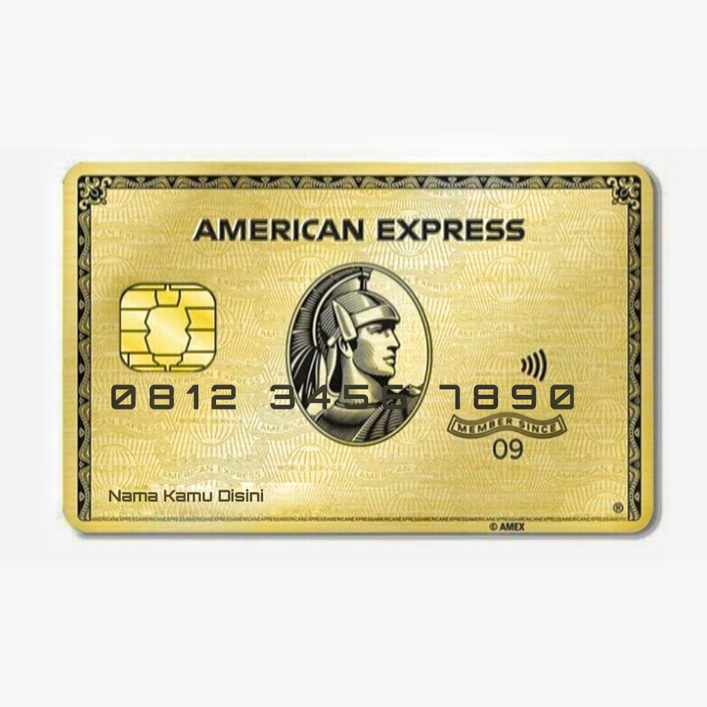 Cetak kartu AMERICAN XPRESS bisa pake nama sendiri,bisa untuk no ewalet (DANA,OVO,GOPAY,DLL)