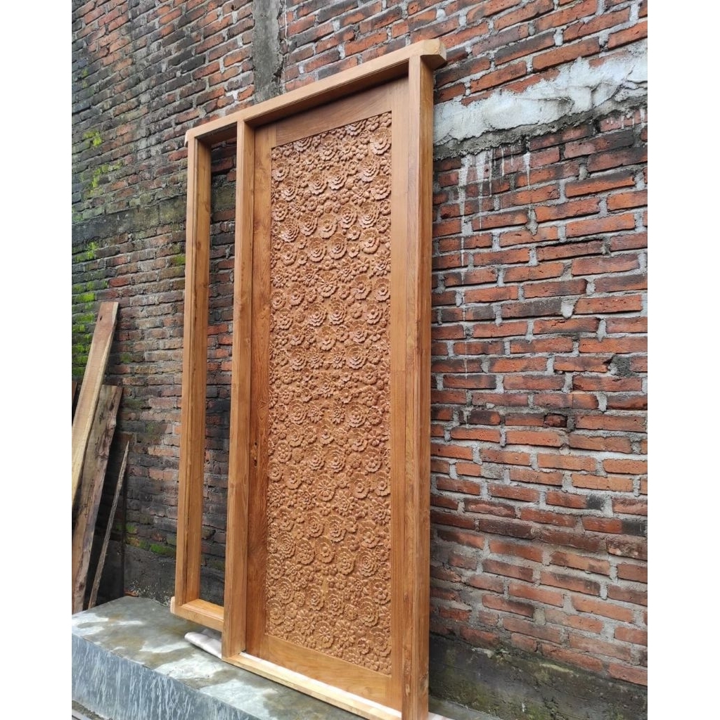 pintu jati solid pintu ukiran jati pintu utama jati pintu rumah jati pintu berkualitas jati pintu ku