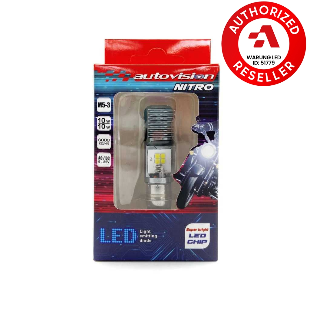 LAMPU LED DEPAN MOTOR SUPRA SUPRA X OLD TIGER MEGAPRO PRIMUS CB150R H6 KAKI 3 AUTOVISION NITRO PUTIH