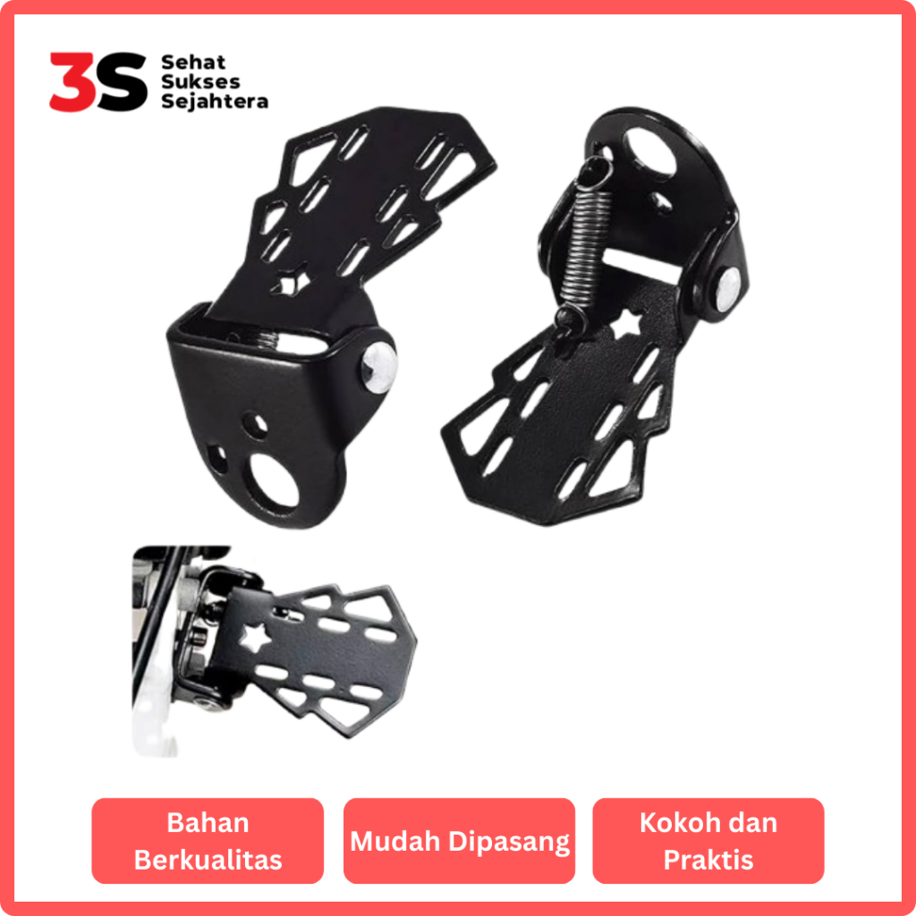 JFactory Pijakan Kaki Lipat Pedal Boncengan Belakang Sepeda