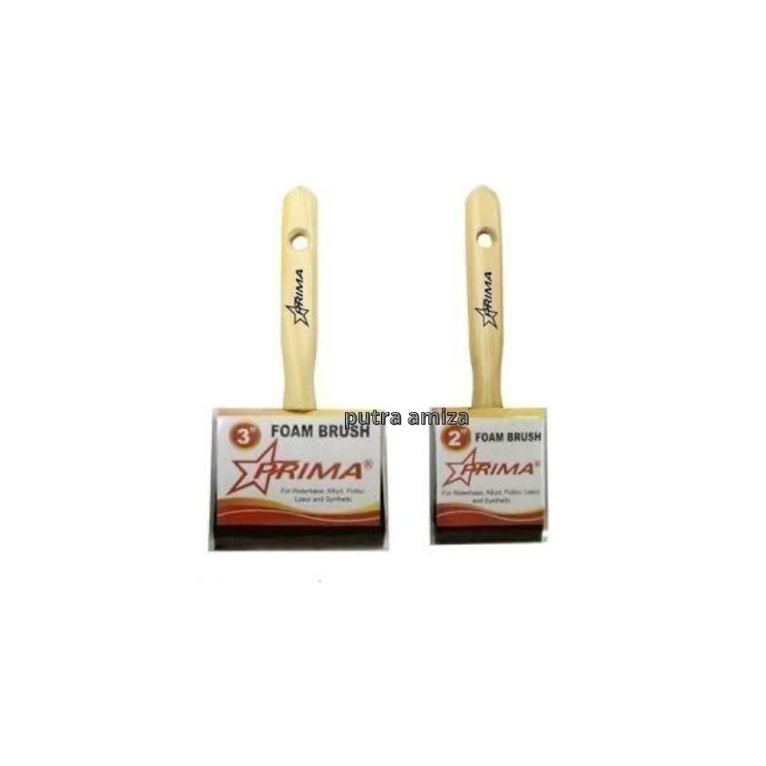 Kuas Spon Cat Foam 2" 3" Merk Prima Untuk Varnish Air