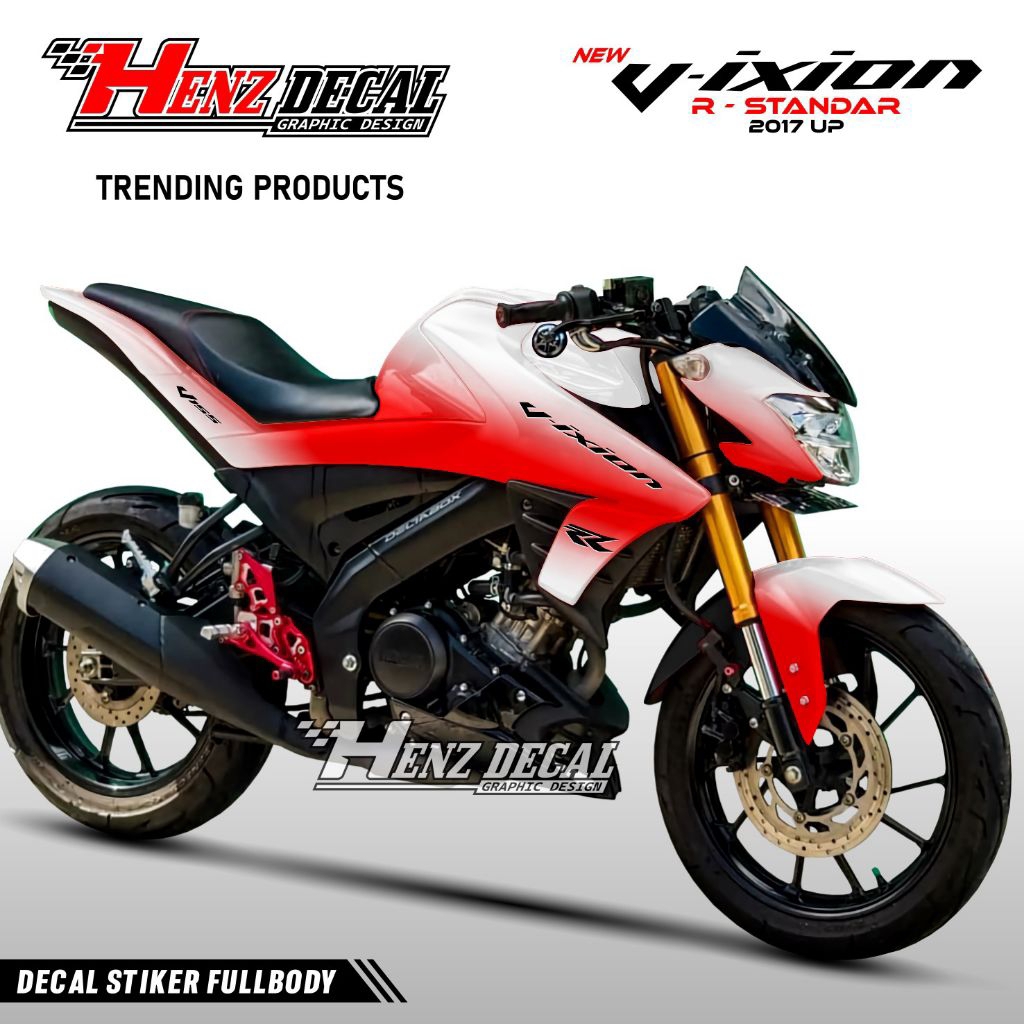 Decal Terbaru New Vixion R 2017 // Stiker Decal Yamaha Vixion R Fullbody // Variasi Motif Bunglon Hz
