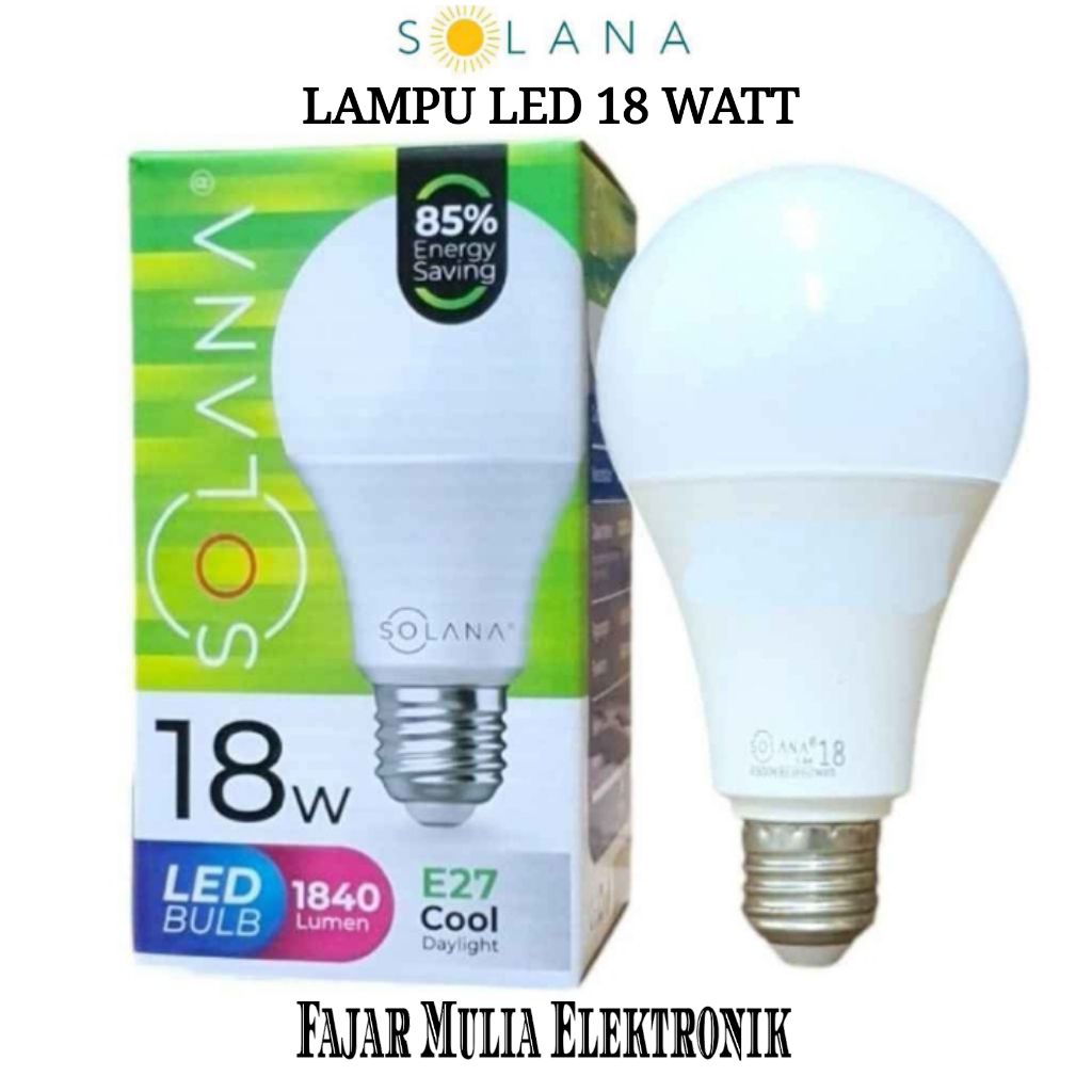 Solana Lampu Bohlam LED 18 Watt