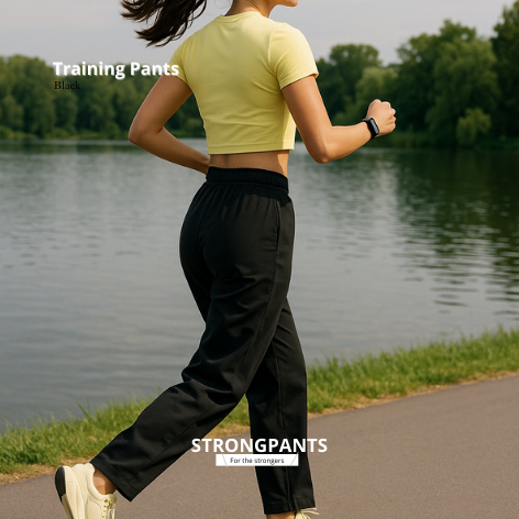 PREMIUM STRONG PANTS - CELANA RUNNING WANITA QUICK DRY BAWAHAN OLAHRAGA HIGH QUALITY BLACK/HITAM