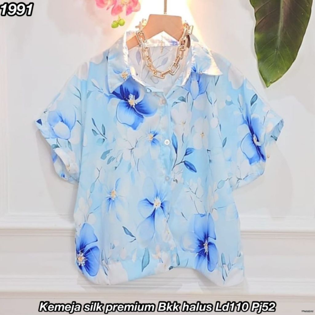 kemeja silk wanita premium bkk