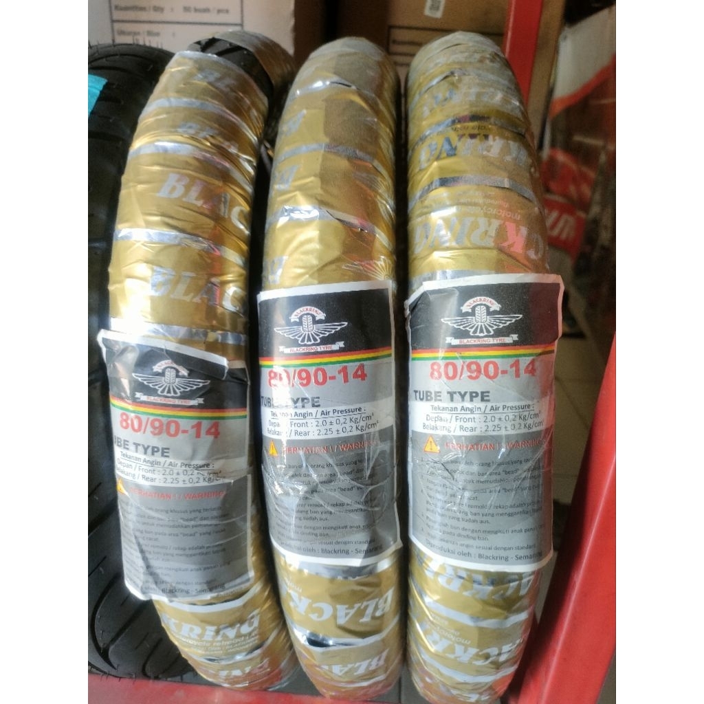 ban blackring ukuran 80/90 ring 14 non tubles