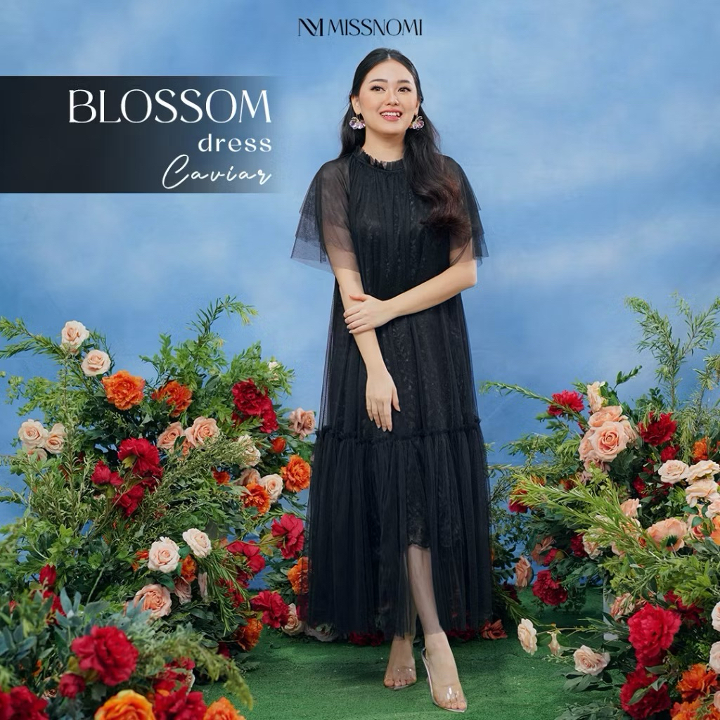 Miss Nomi Blossom Dress Pesta Wanita Gaun Brokat Long Bridesmaid((preloved))
