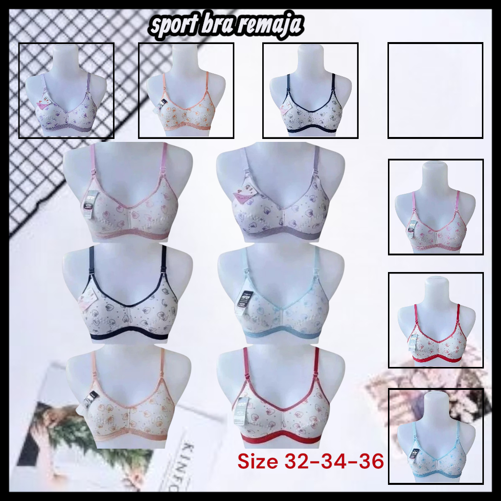 Bra anak smp umur 14 thn/bh wanita bra sport remaja termurah ukuran standart 32-34-36