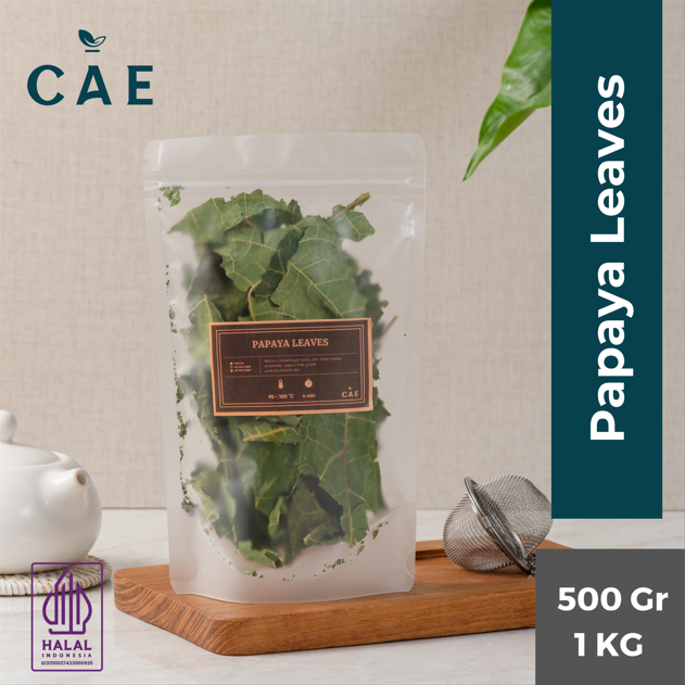 

Papaya Leaves Tea: Teh Daun Pepaya Kering Organik Premium 500 Gr - 1KG