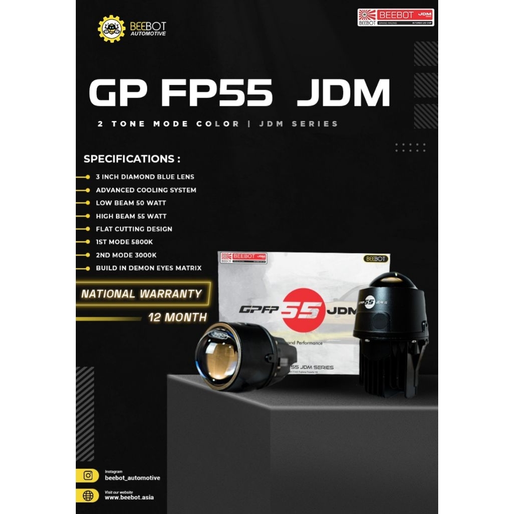 BEEBOT Foglamp 3 Inch 2 Warna GP FP55 JDM