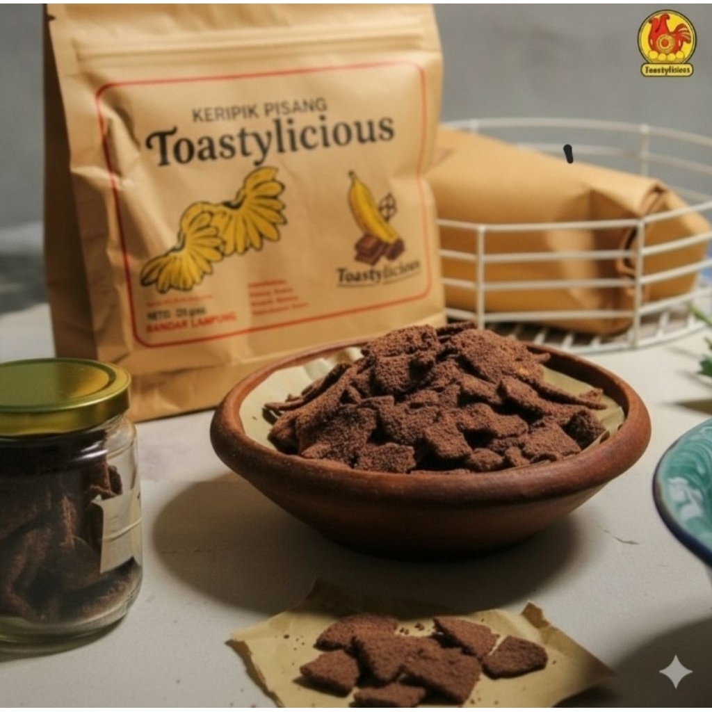 keripik pisang bubuk coklat