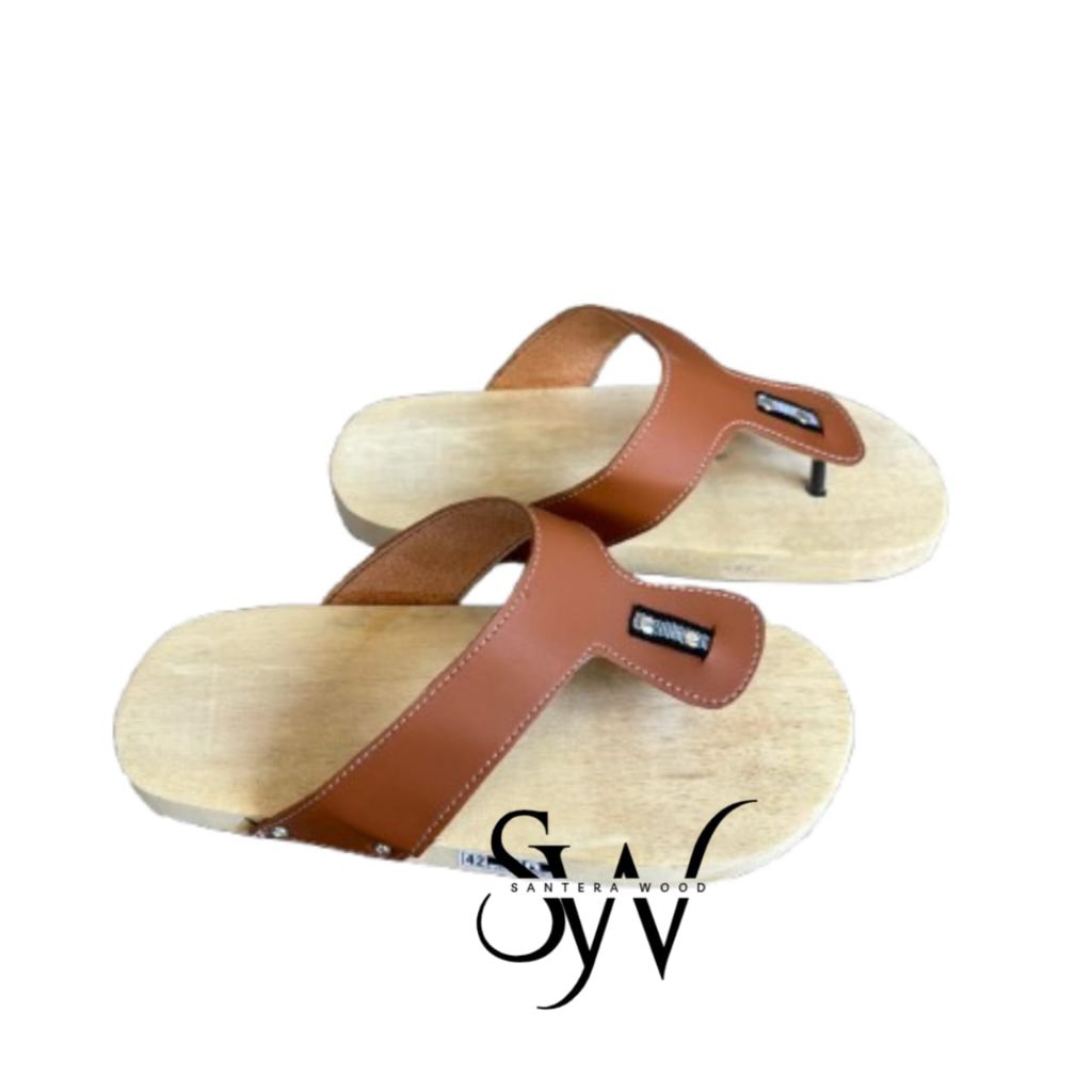 Sandal wudhu kayu masjid mushola rumah / Sandal jepit kayu / Sandal kayu pria wanita