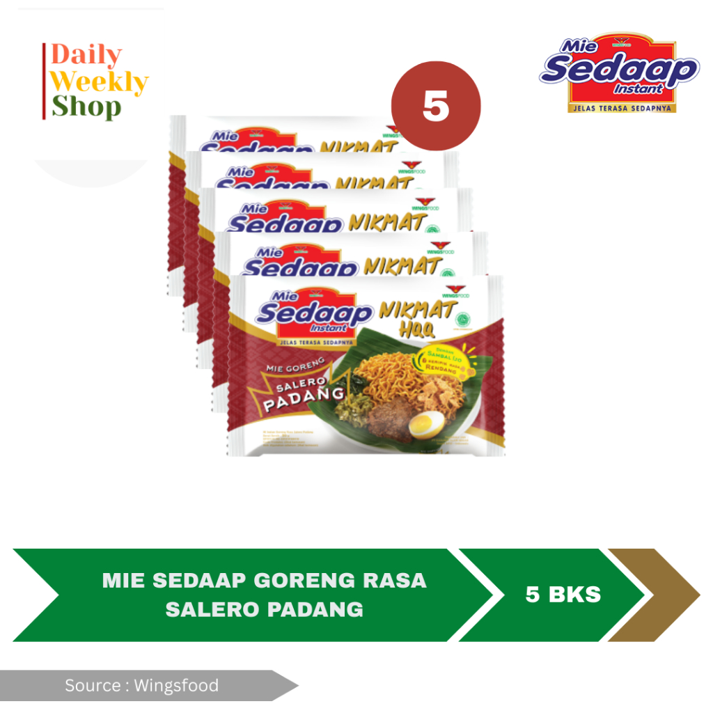 

[5 Pcs] Sedaap Mie Instan Goreng Salero Padang 86g