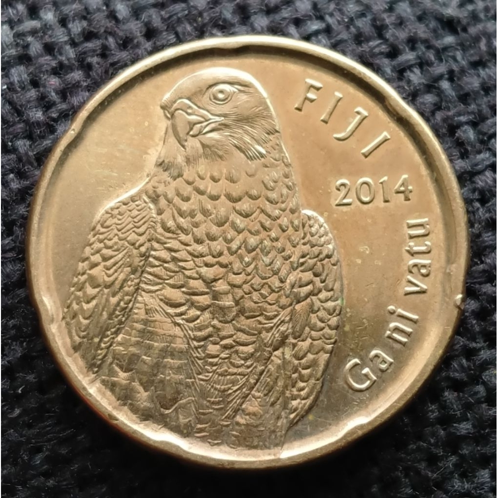 Koin Fiji 2 dollar 2014 burung Elang Gani Vatu
