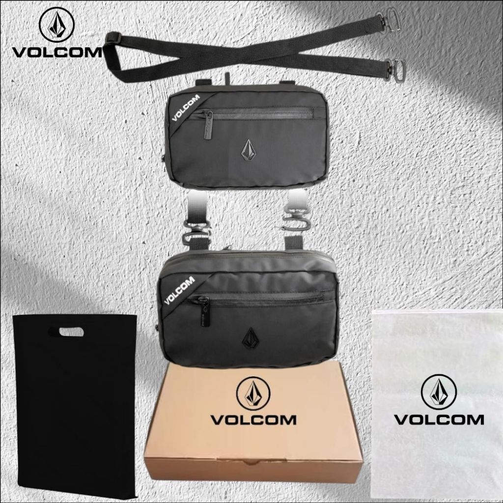 VOLCOM TAS VOLCOM TAS SELEMPANG VOLCOM SLING BAG SLINGBAG VOLCOM WATERPROOF LOGO BEAI