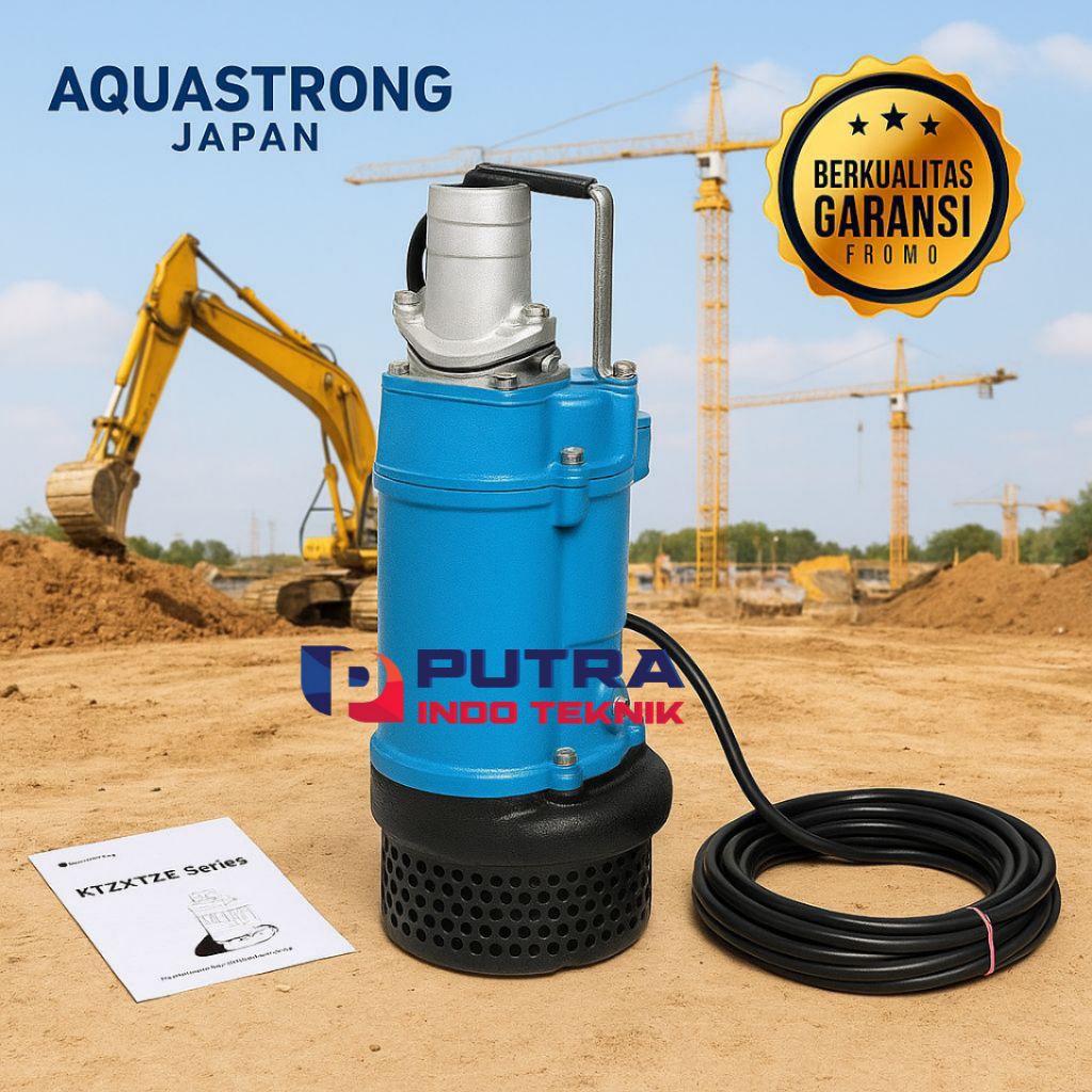 Pompa Celup Air Kotor Banjir KTZ 411 AQUASTRONG Japan Submersible Pump Lumpur Dewatering Pump Kontra