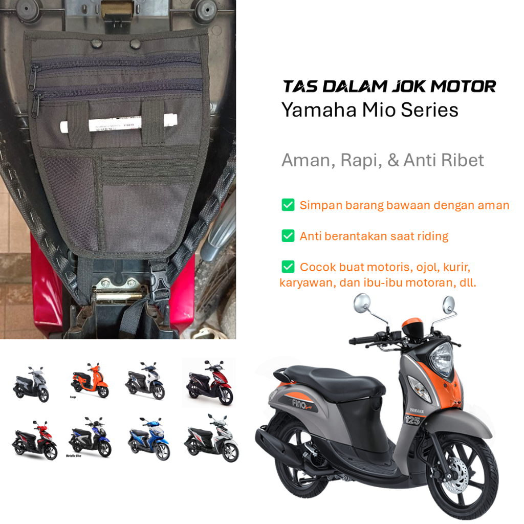 Tas Organizer Dalam Jok Motor Yamaha Matic Mio Series