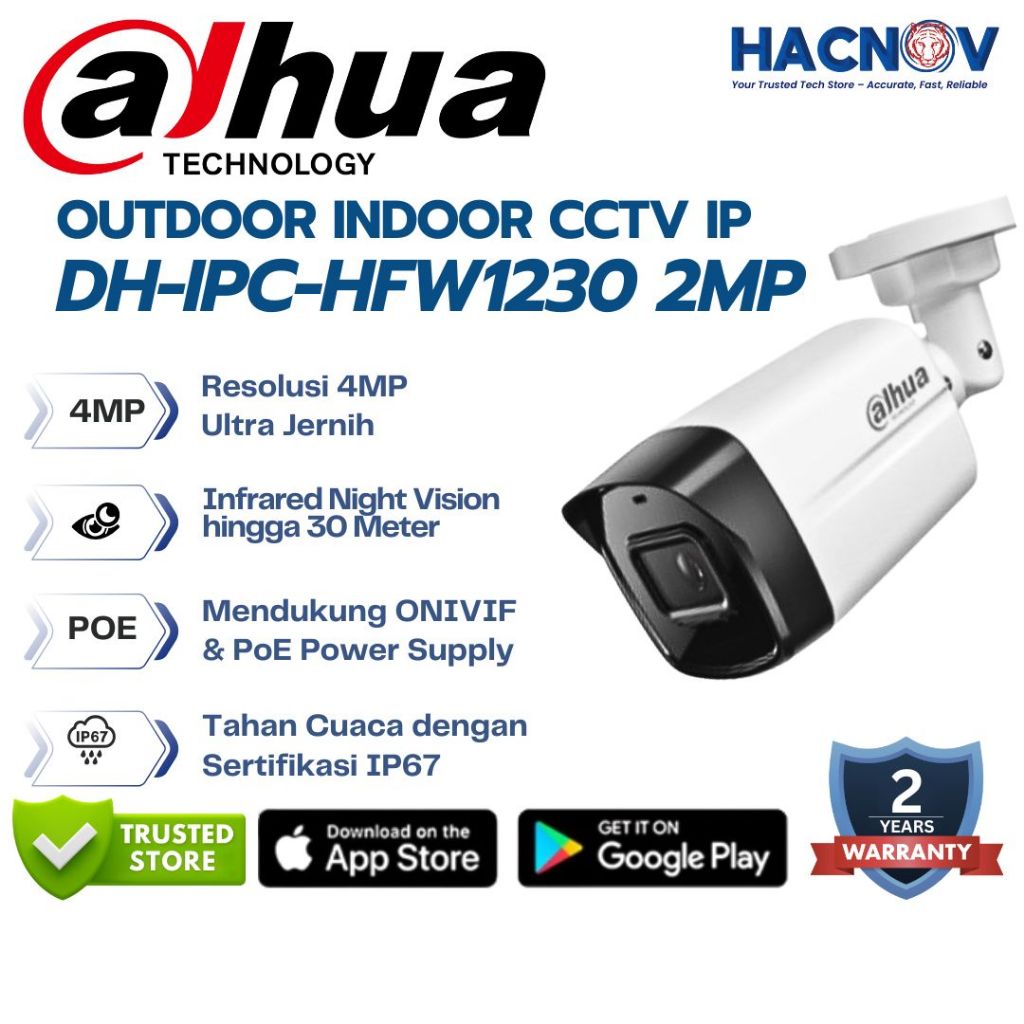 Dahua HFW 1230 CCTV Camera CCTV DH-IPC-HFW1230 CCTV Outdoor 2MP HD 1080p Security Home