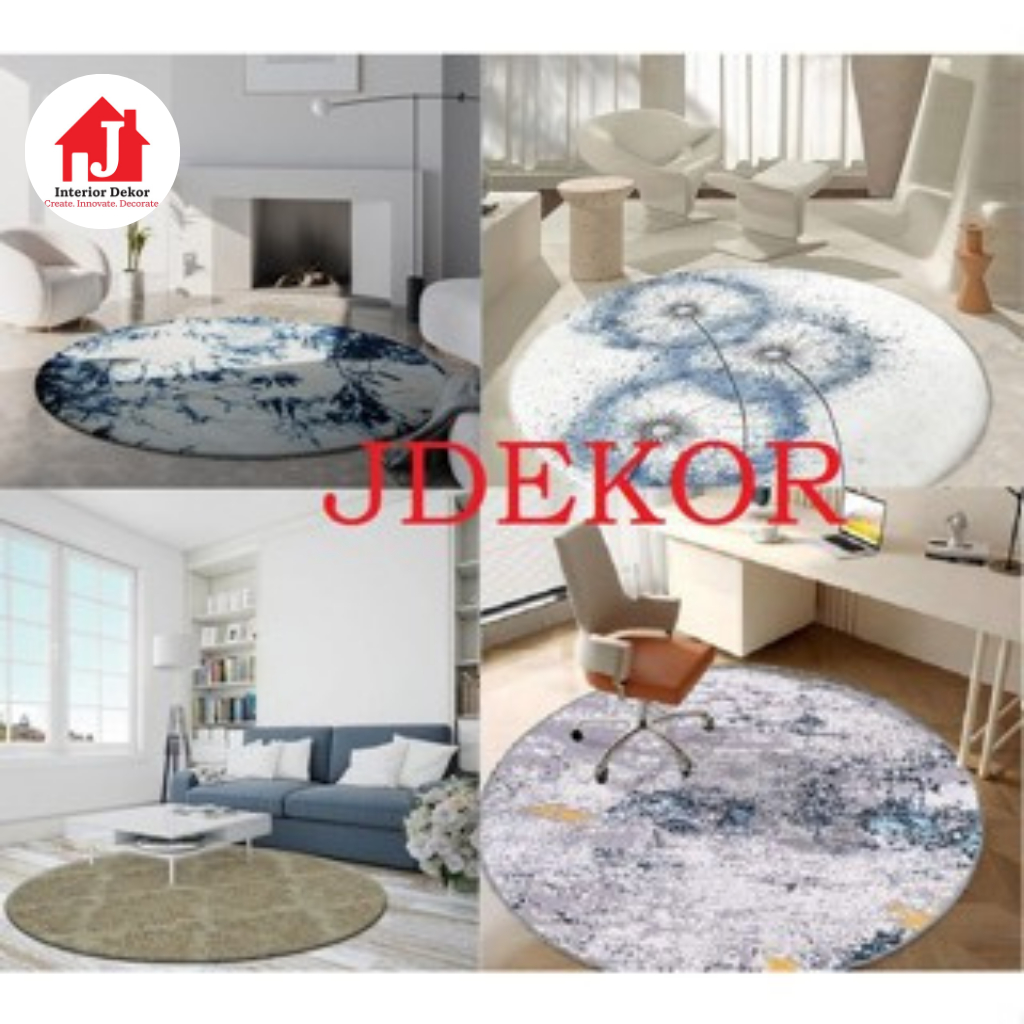 Karpet Bulat 100cm Karpet Polos Karpet Bulat Aesthetic Karpet Bulat Minimalis Karpet Bulat Ruang Tam