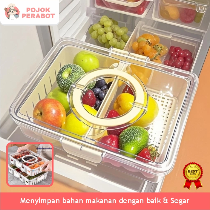 Kotak Penyimpanan Kulkas Kontainer Kulkas Food Kontainer Kotak Penyimpanan Kulkas Akrilik Sekat