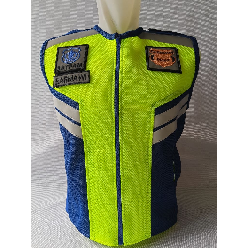 Rompi Satpam Tebal Stabilo Kombinasi biru