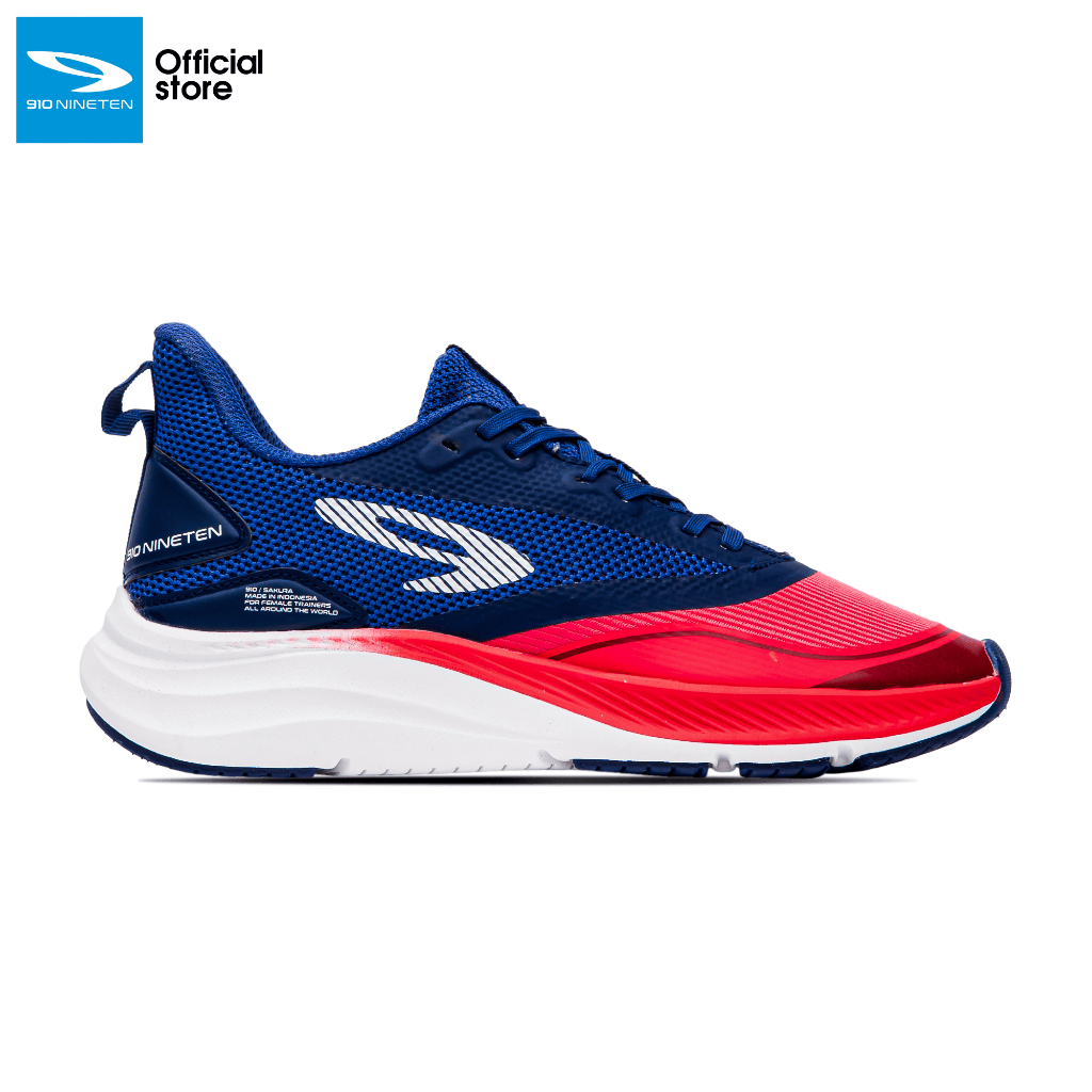 910 Nineten Sakura Sepatu Lari Women - Putih/Navy/Merah