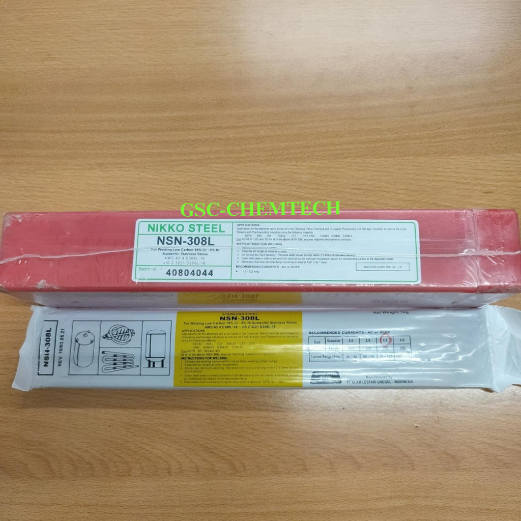 Kawat Las Stainless Steel Nikko Steel NSN-308L 3,2MM / NSN 308L 3,2MM (1kg)