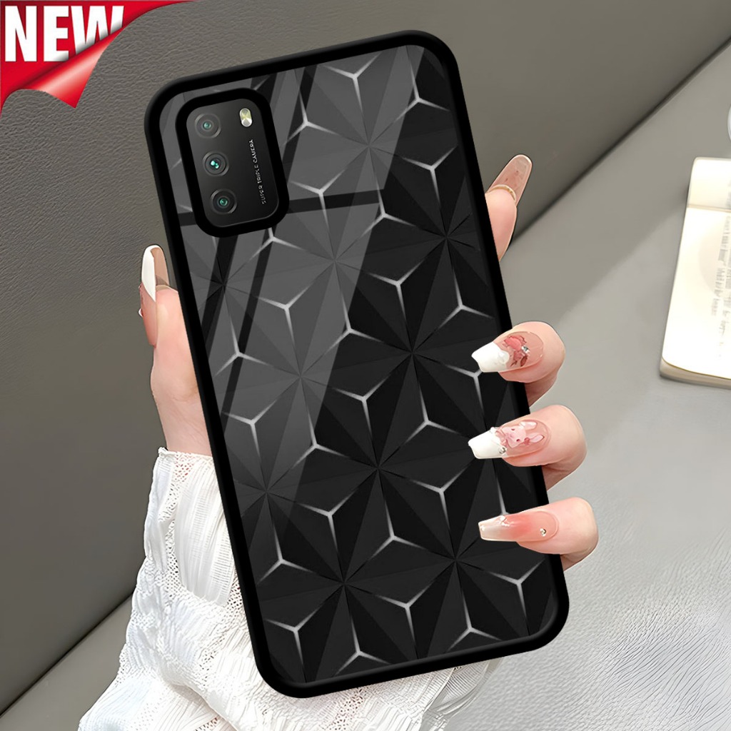 Case Glossy POCO M3 / POCO M3 PRO / POCO M4 / POCO M4 PRO / POCO M5 Casing Hp Hardcase Motif Abstrak