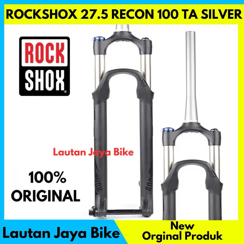 Fork Rockshox Recon 27.5 Silver TA100 Terbaru New