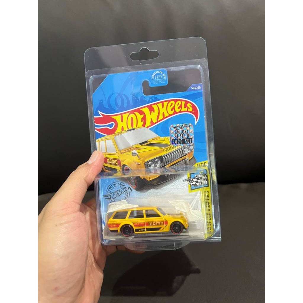 Hot Wheels Datsun Bluebird Wagon 510 Recolor Kroger Exclusive KMart Yellow FS 2020 Factory Sealed