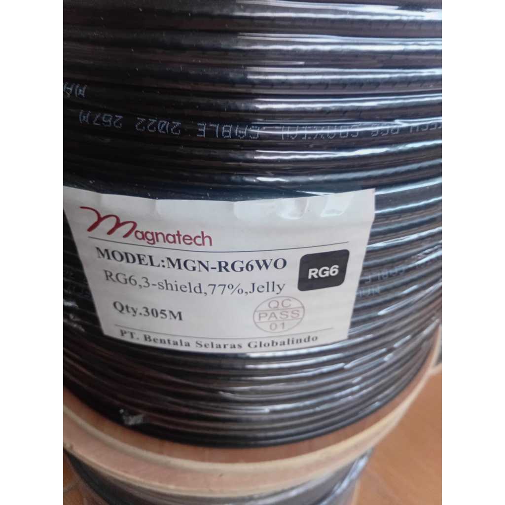 1 roll 305 m kabel tv / kabel antena tv rg 6 rg6 / kabel coaxial