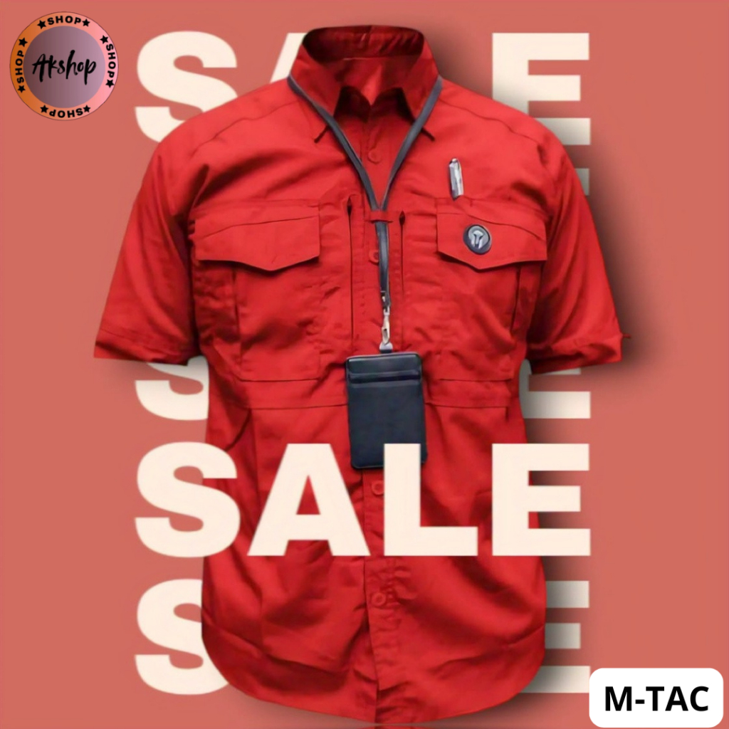 Kemeja TActical M-Tac Lengan Pendek Baju Kerja Outdoor PDL PDH
