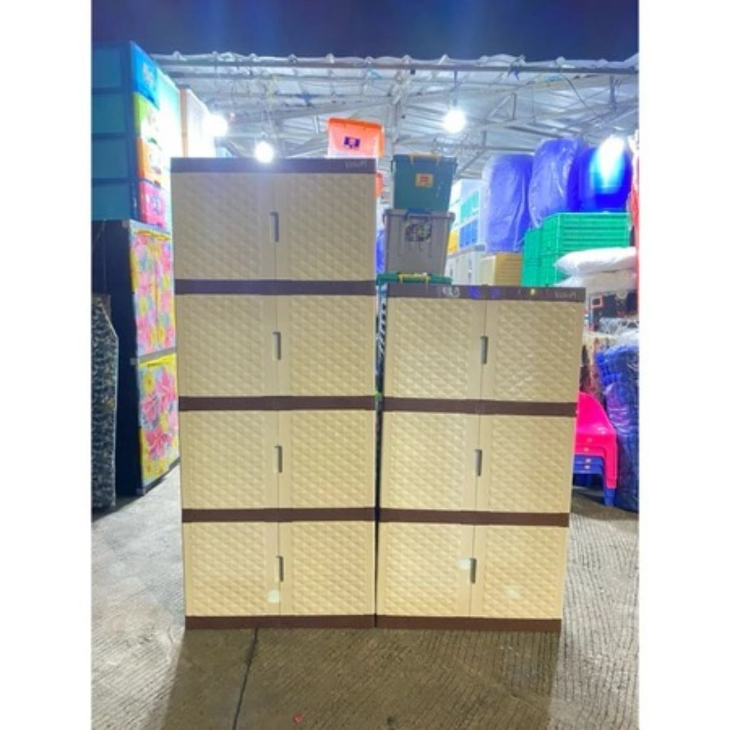 Lemari Pakaian Tabitha Venom Susun 3-4 / Almari Pakaian Plastik / Lemari Baju Plastik