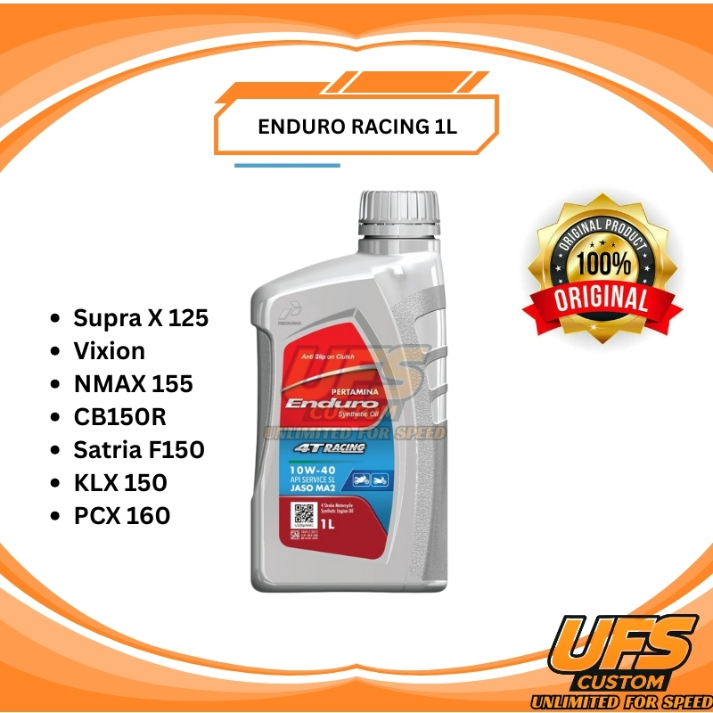 Pertamina Enduro Racing 1L – Oli Motor Sport & Harian – 10W-40 Semi Synthetic