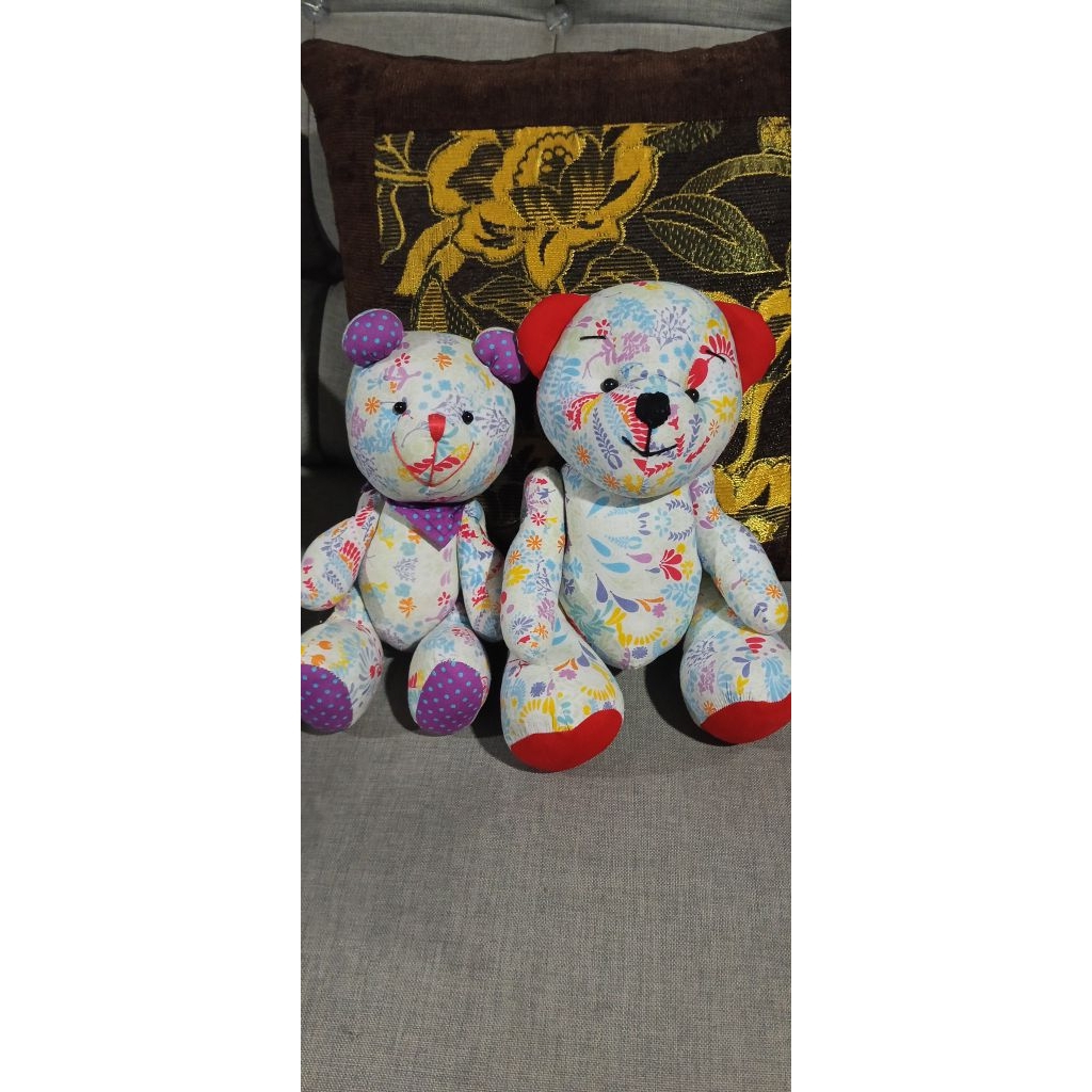 Dua Boneka Teddy Putar Vintage