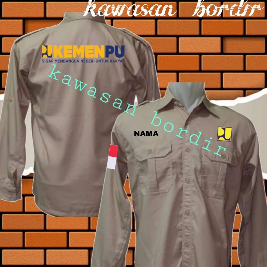 Terbaru kemeja Kemenpu pupr kemeja pupr seragam Kemenpu pupr seragam pupr baju pupr pdh pupr full bo