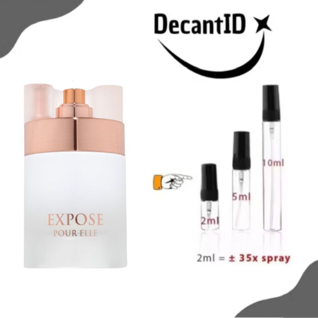 Decant Parfum Fragrance World Expose Pour Elle 2ml 5ml 10ml