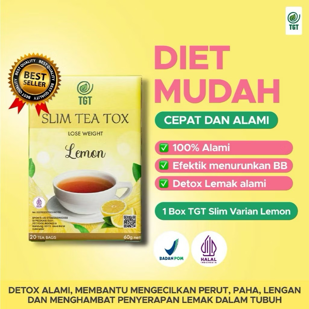 PROMO BEST SELLER TGT SLIM TEA TOX TGT SLIM DETOX TEA RASA LEMON